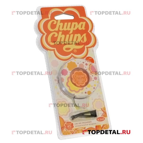 Ароматизатор "Chupa Chups" на дефлектор, жидкостный "Апельсин" 