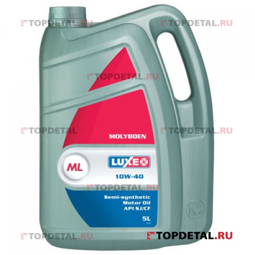 Масло "LUX-OIL" моторное 10W40 Молибден (SJ/CF) 5л (полусинтетика)
