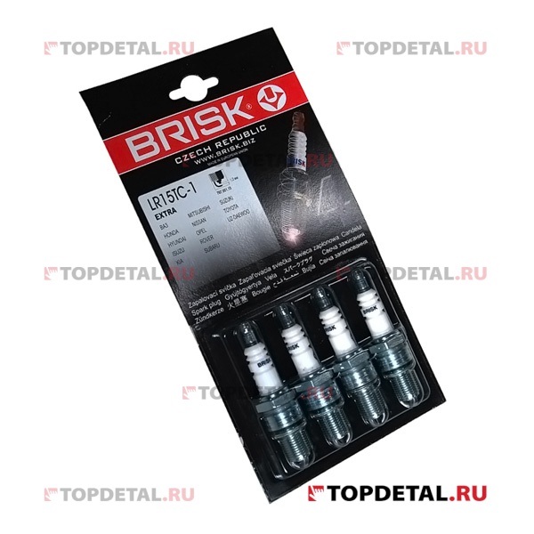 Свеча Brisk ВАЗ-2110-12 EXTRA (инж.8 клап. 3-мя элекр., резистор, бл.4шт.)
