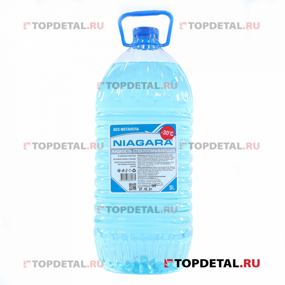 Жидкость омывания стекол Ниагара 5 л (незамерзайка до -30) без метанола