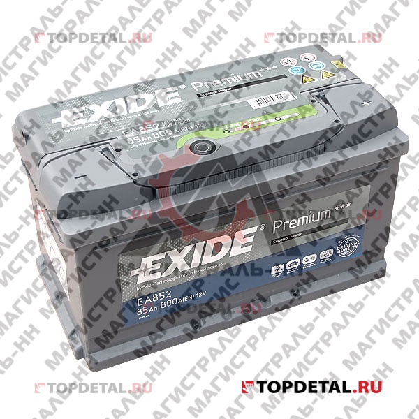 Аккумулятор 6СТ-60 EXIDE Premium о.п. пуск.ток 600 А (242х175х175) B13 клеммы евро EA602
