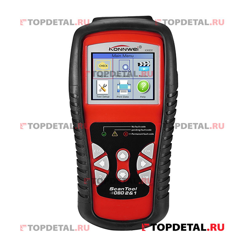 Автосканер Konnwei (цветной экран,русский язык,VPW/PWM/ISO9141/KW2000 протоколы)