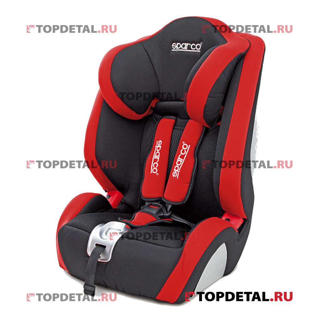 Кресло детское (от  9 до 36 кг) до 12 лет SPARCO полиэстер (черн/красный)