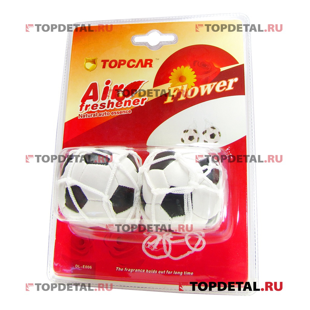 Ароматизатор TOPCAR футбольный мяч 2 шт., на зеркало, Цветы