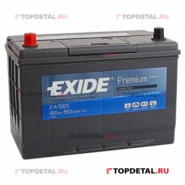 Аккумулятор 6СТ-100 EXIDE Premium п.п. пуск.ток 850 А (310х175х225) клеммы евро EA1005