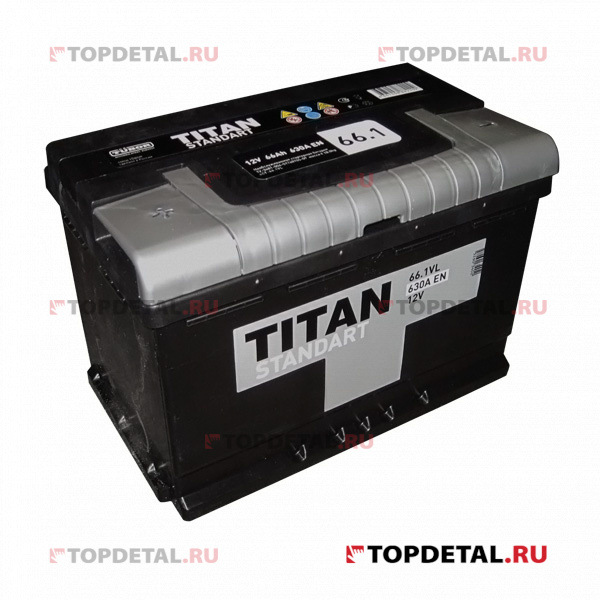 Аккумулятор 6СТ-66.1 TITAN Standart п.п. пуск.ток 600 А (278*175*190) клеммы евро
