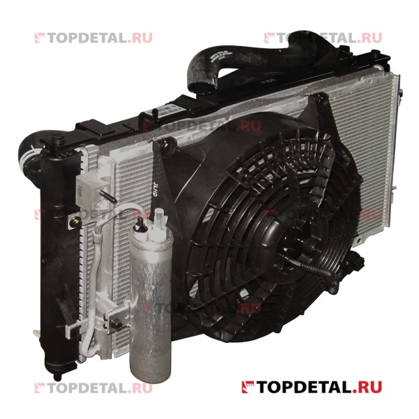 Радиатор охлаждения ВАЗ-2190 с МКПП с рад. конд. 1 эл. вент.  (Лада-имидж)