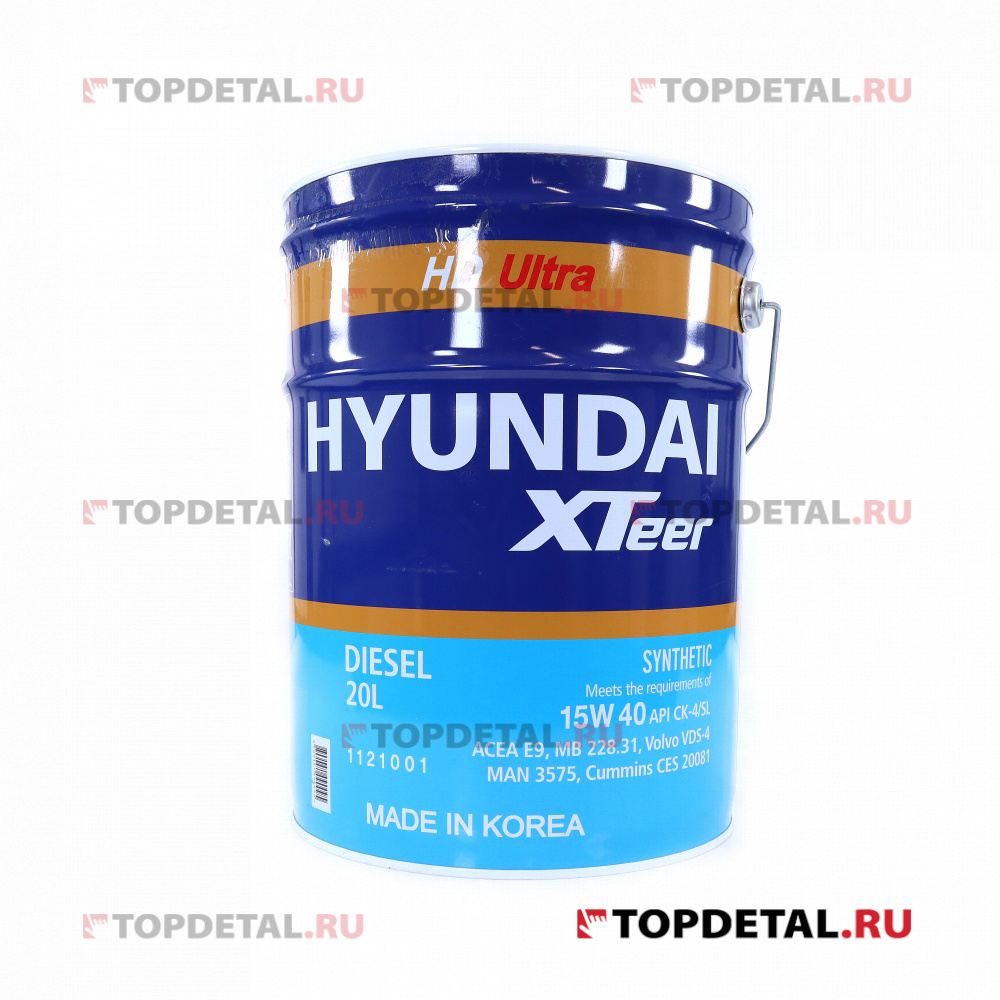 Масло HYUNDAI  Xteer моторное 15W40 HD8000 CK-4 20 л (синтетика)