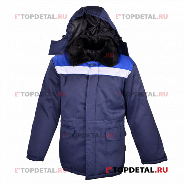 Куртка утепленная "Бригадир" (ткань смесовая, мужской, размер 60-62, рост 182-188, СОП, зима, темно-