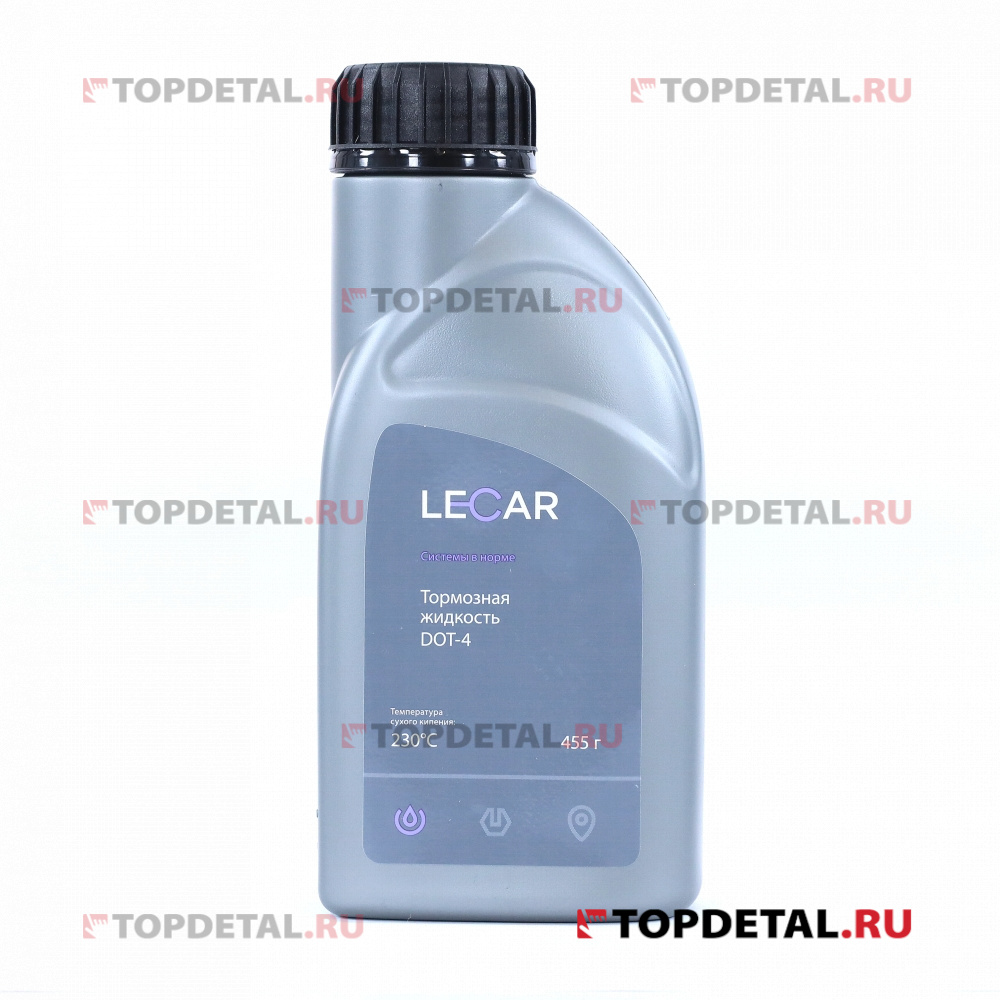 Жидкость тормозная DOT-4 LECAR 455 гр