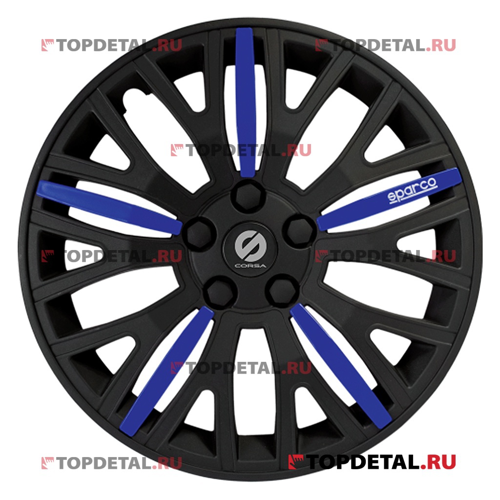 Колпак колеса R15 WC-1350 Leggera (пруж) к-т 4 шт. (черн/синий) SPARCO