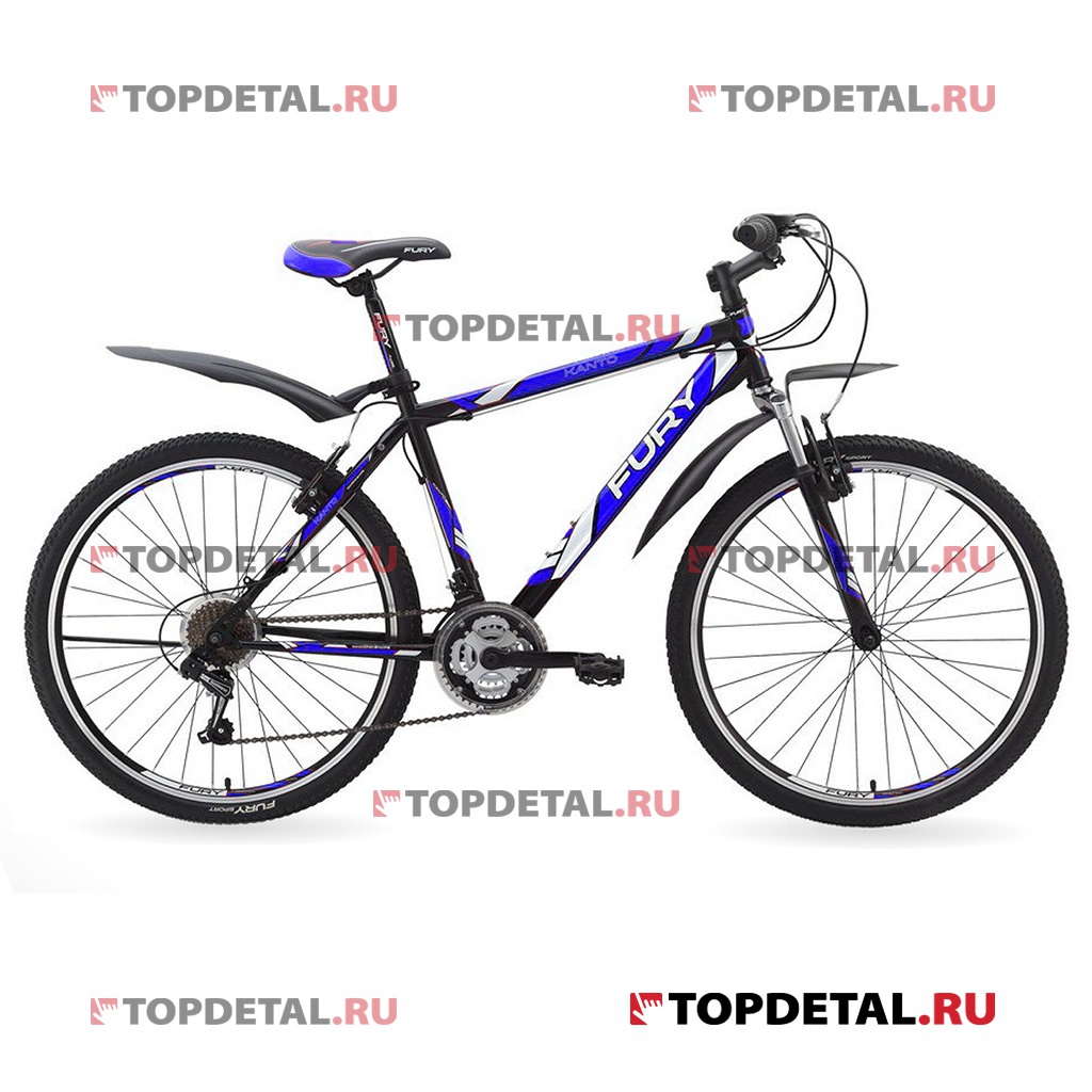 Велосипед FURY Kanto 18", черный/синий/белый