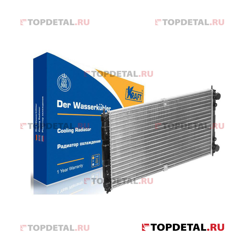 Радиатор охлаждения (2-рядный) ВАЗ-2123, 2120 алюминиевый KRAFT