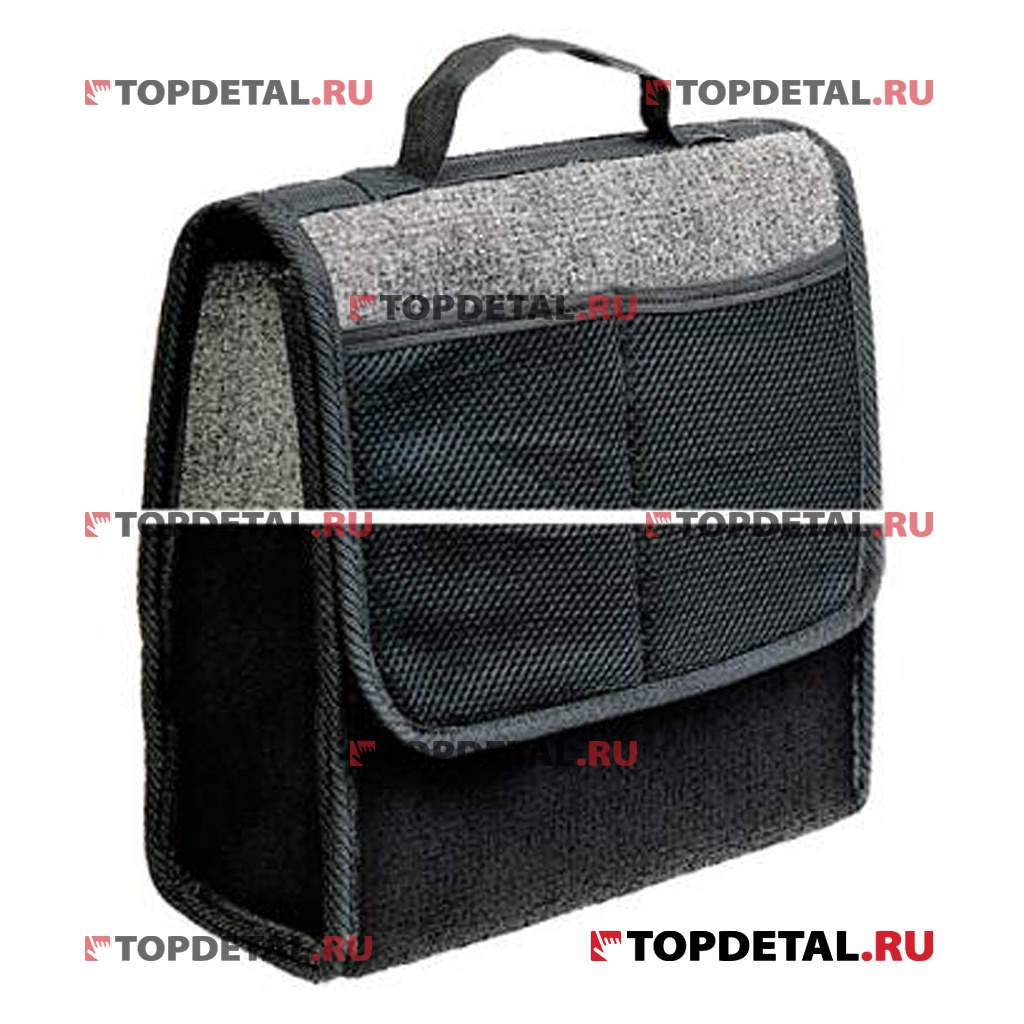 Органайзер в багажник TRAVEL, ковролиновый 28х13х30см (серый)