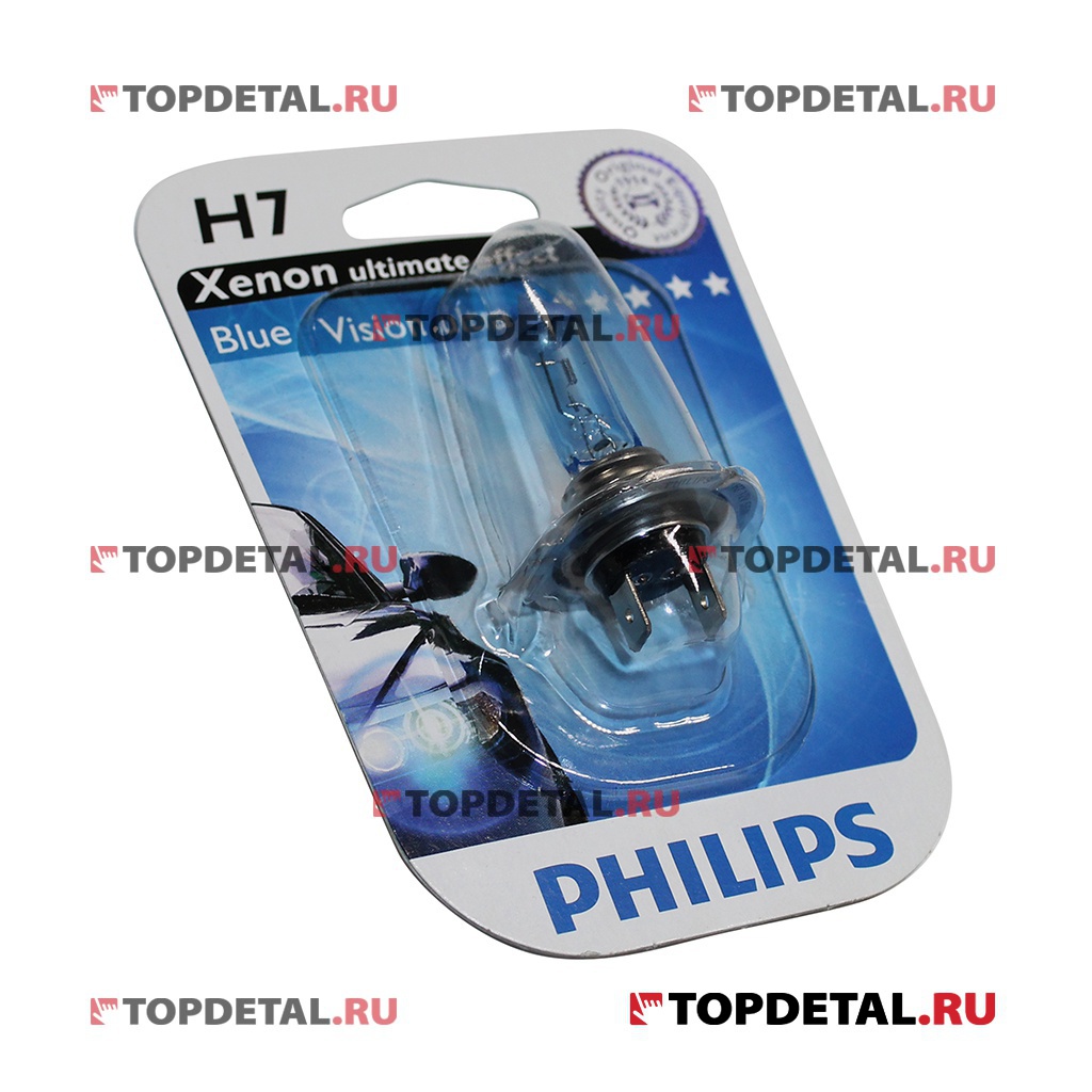Лампа галогенная H7 12В 55 Вт РХ26d Blue Vision Ultra (блистер 1шт.) Philips
