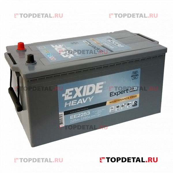 Аккумулятор 6СТ-225 EXIDE HEAVY EXPERT п.п. пуск.ток 1150 А (518х279х240) клеммы евро EE2253