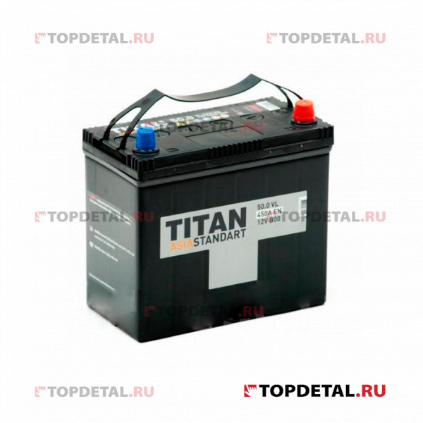 Аккумулятор 6СТ-50.0 TITAN Asia standart о.п. пуск.ток 450 А (236*128*221) клеммы азия