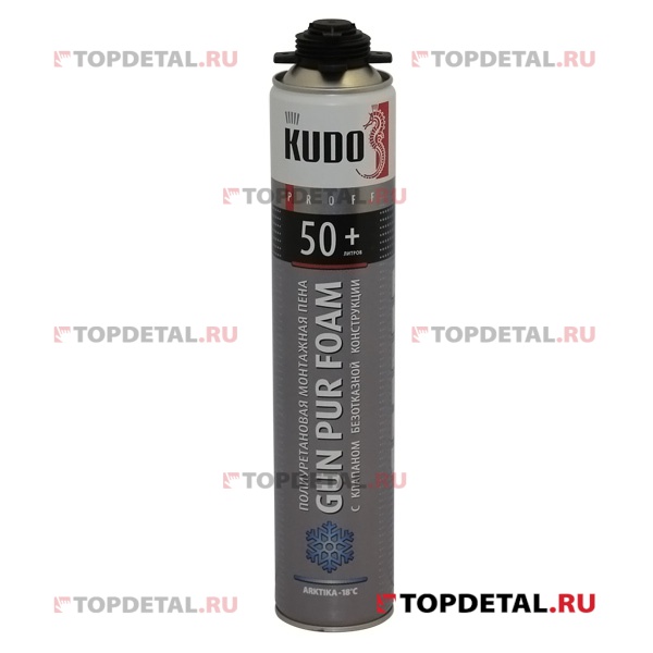 Пена монтажная полиуретановая профессиональная KUDO PROFF 50+ARKTIKA 1000 мл (под пистолет)