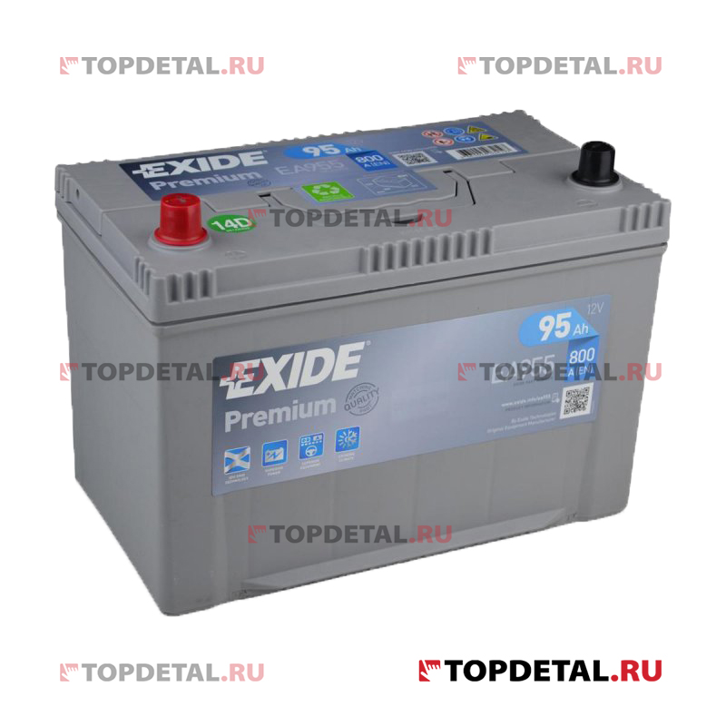 Аккумулятор 6СТ-95 EXIDE EXCELL п.п. пуск.ток 800 А (306х173х222) Korean B1 клеммы евро