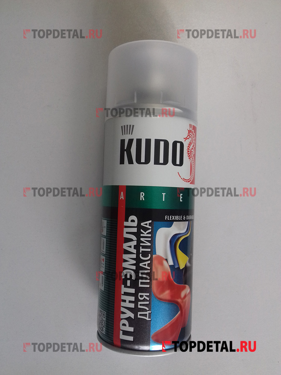 Грунт-эмаль для пластика черная KUDO 520 мл