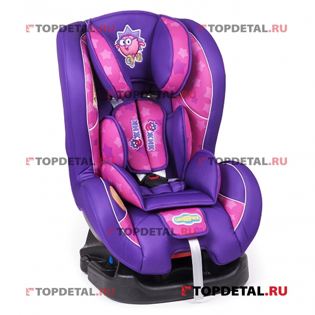 Кресло детское (от 0 до 18 кг) до 4-х лет Смешарики полиэстер (фиолетовый) "Ёжик"