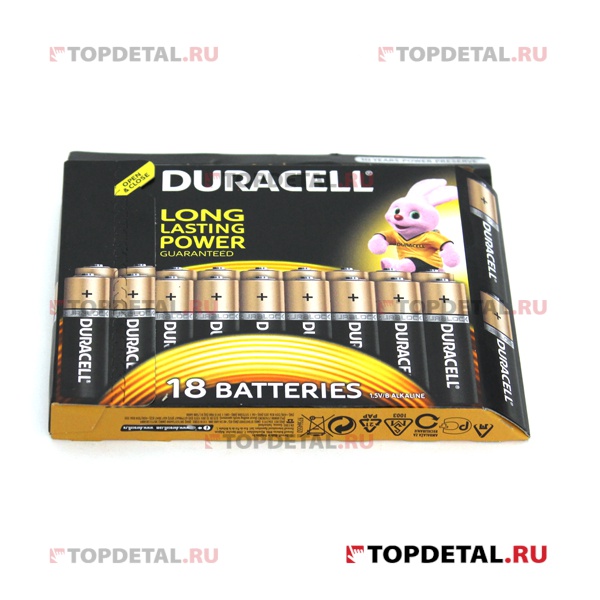 Элемент питания DURACELL MN 1500\LR6 BP18 (блистер 18 шт.) AA (батарейка)