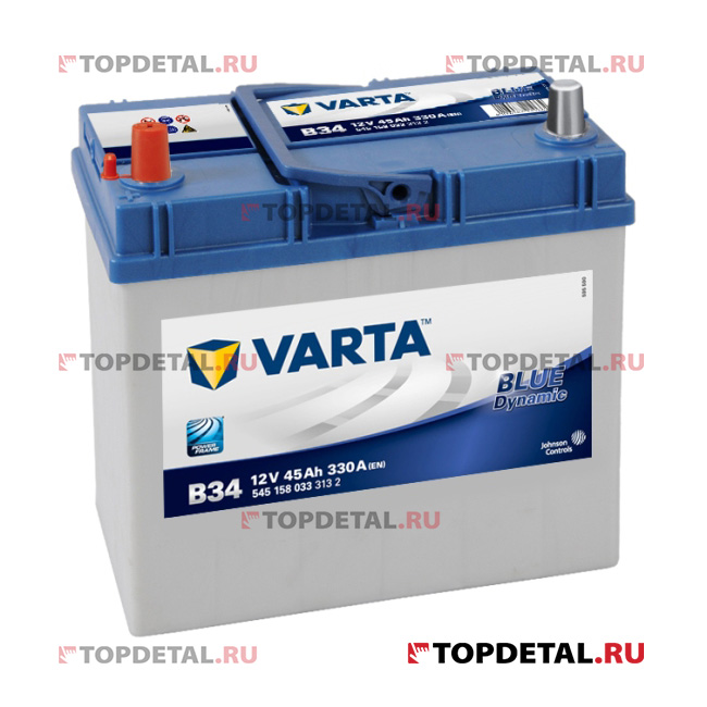 Аккумулятор 6СТ-45 VARTA Blue Dynamic п.п. пуск.ток 330 А (238х129х227) клеммы евро