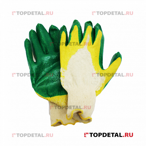 Перчатки трикотажные с латексным покрытием размер 20 (Россия) двойной облив