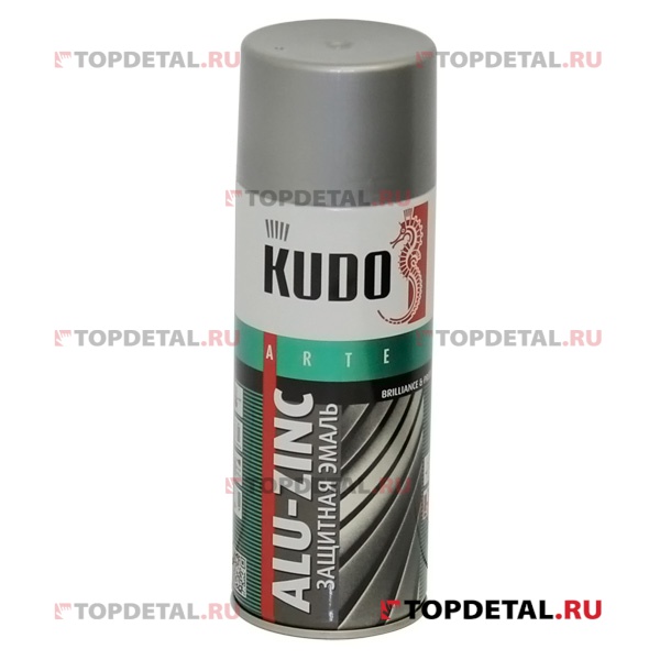 Эмаль универсальная алюминиево-цинковая (аэрозоль) 520 мл KUDO