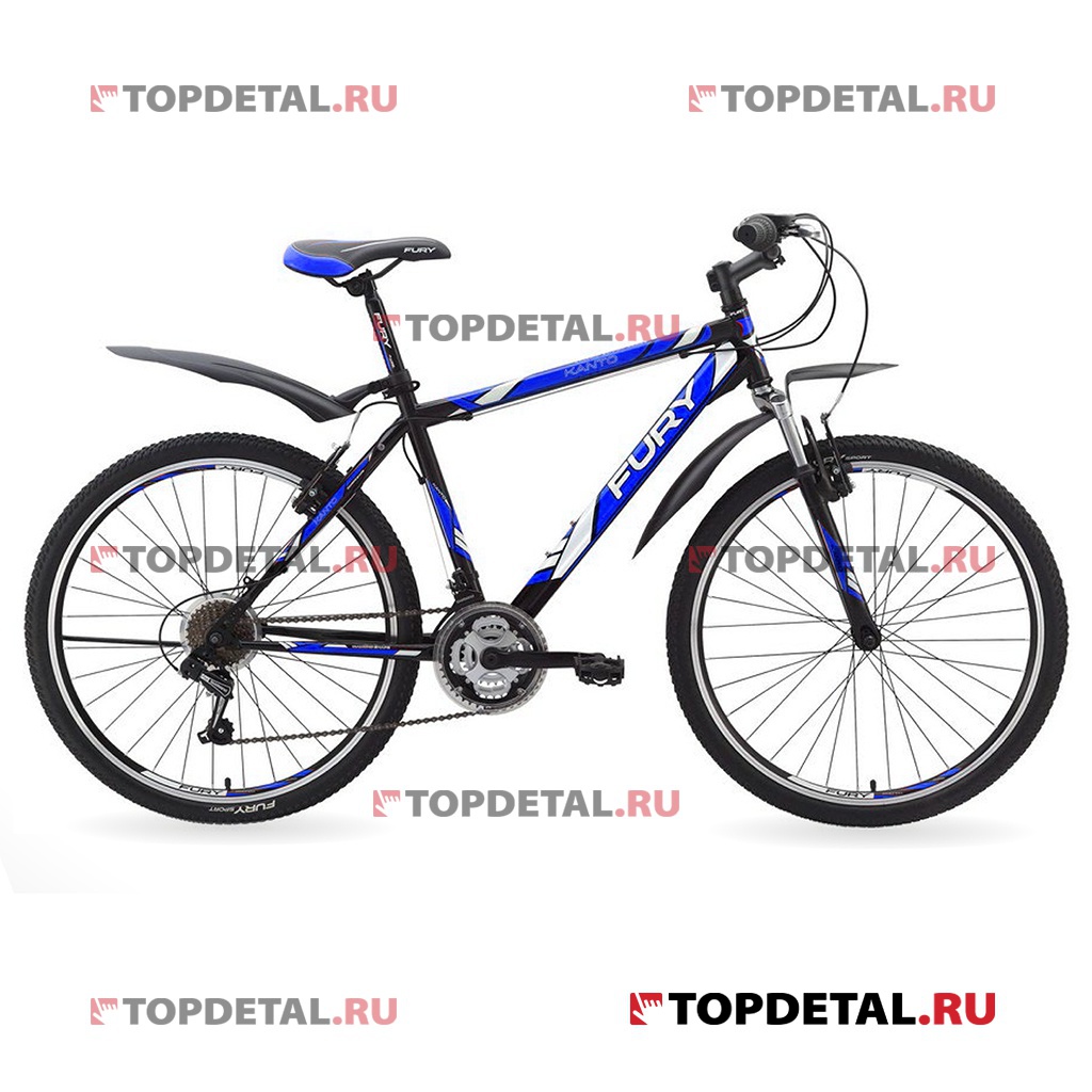 Велосипед FURY Kanto 20", черный/синий/белый