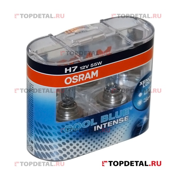Лампа галогенная H7 12В 55 Вт РХ26d Cool Blue (кт.2 шт.) DuoBox Osram