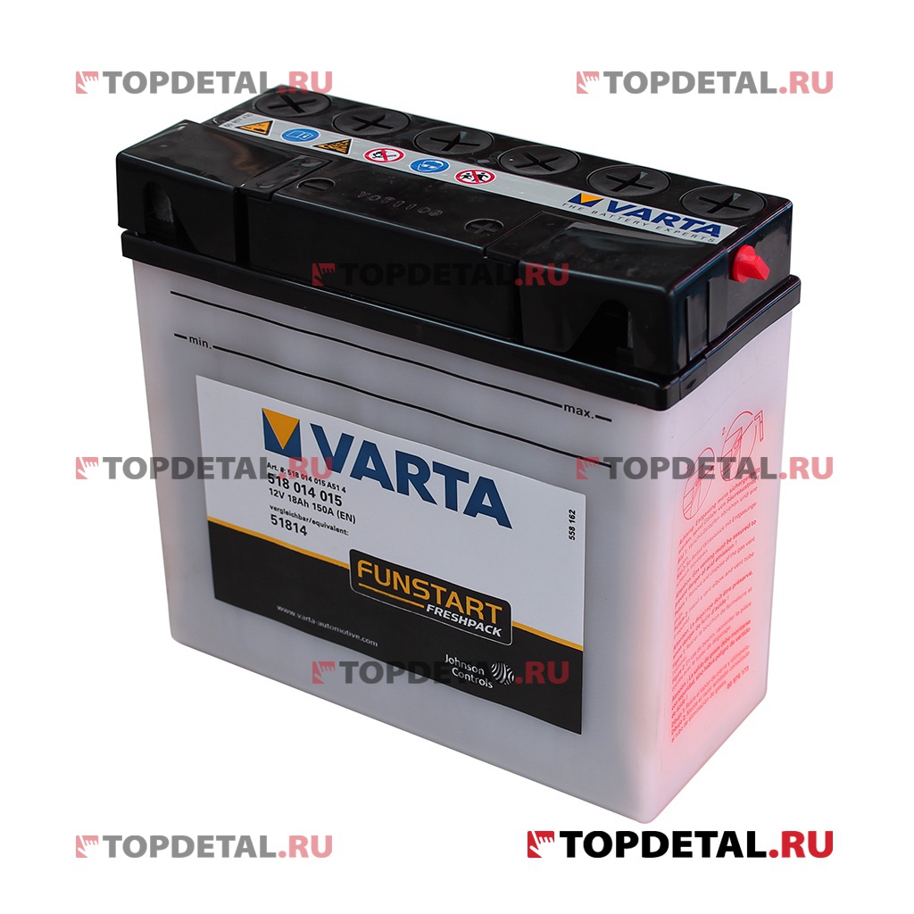 Аккумулятор 6СТ-18 VARTA Moto о.п. пуск.ток 150 А (186*82*171)