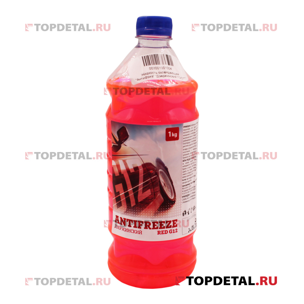 Жидкость охлаждающая "Антифриз" "Дзержинский ГОСТ" G12 (красный) 1 кг (бутылка ПЭТ)