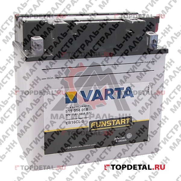 Аккумулятор 12СТ-18 VARTA Funstart AGM о.п. пуск.ток 260 А (177*80*156)