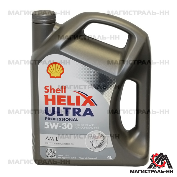 Масло Shell моторное 5W30 Ultra AML C3, SM/CF 4 л (синтетика)