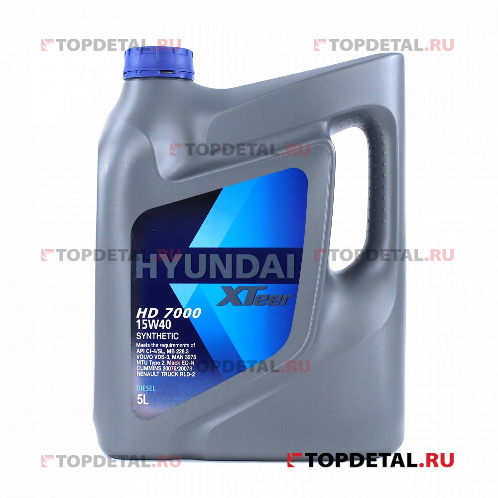Масло HYUNDAI  XTeer моторное 15W40 HD 7000 API CI-4/SL, 5 л (синтетика)