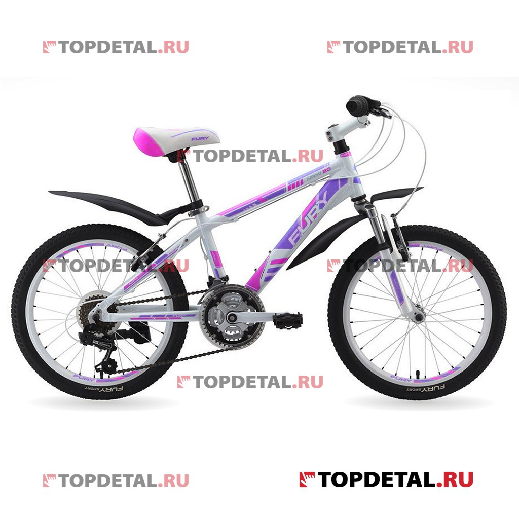 Велосипед FURY Nami 20 белый/малиновый/фиолетовый