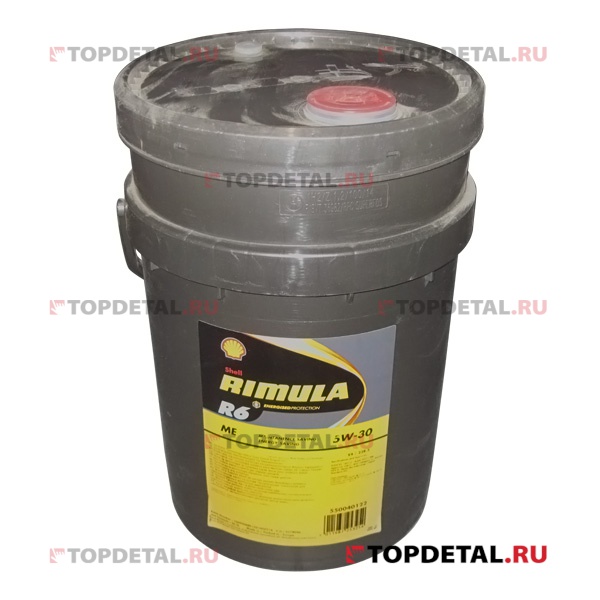 Масло Shell моторное 5W30 RIMULA R6 ME (E4, CF) 20 л (синтетика)