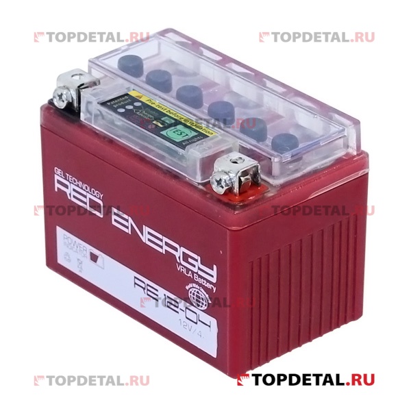 Аккумулятор 12СТ-4 RED Energy о.п. пуск. ток 60 А (114*70*87)