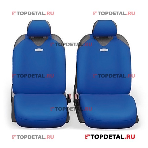 Чехлы на сиденья универсальные "маечка" "R-1 Sport plus" передний ряд (синий) (к-т 4 пр)