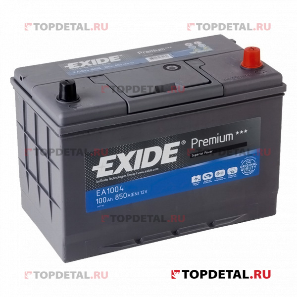 Аккумулятор 6СТ-100 EXIDE Premium о.п. пуск.ток 850 А (306х173х222) клеммы евро EA1004