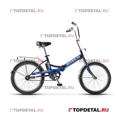 Велосипед 20 складной STELS Pilot 410 (2016) 1 скорость рама сталь 13,5 черный/синий