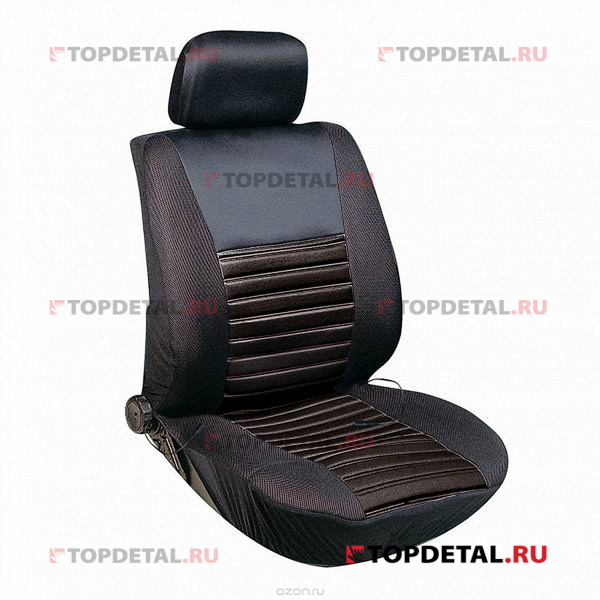 Чехол на сиденье с подогревом полиэстер  с терморегул (2 режима) Черный 12V 116х56см 2,5А-3А (2 ш