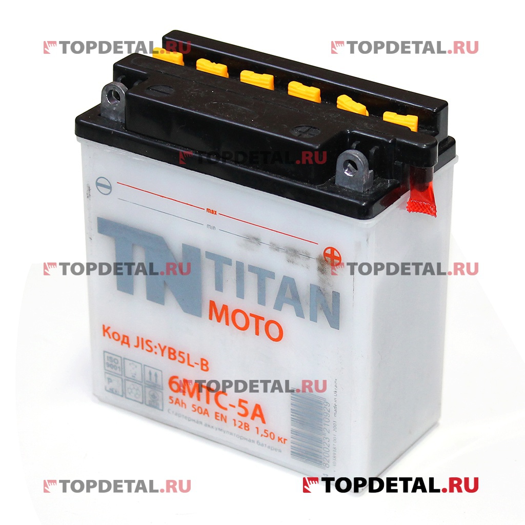 Аккумулятор 12СТ-5 TITAN MOTO пуск.ток 50 А (121*61*131)