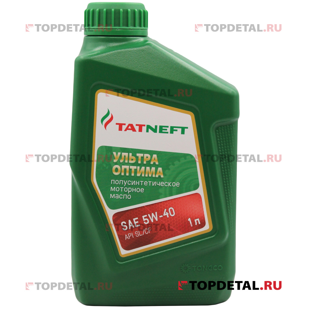 Масло Татнефть Ультра-Оптима моторное 5W40 (полусинтетика) 1л SL/CF