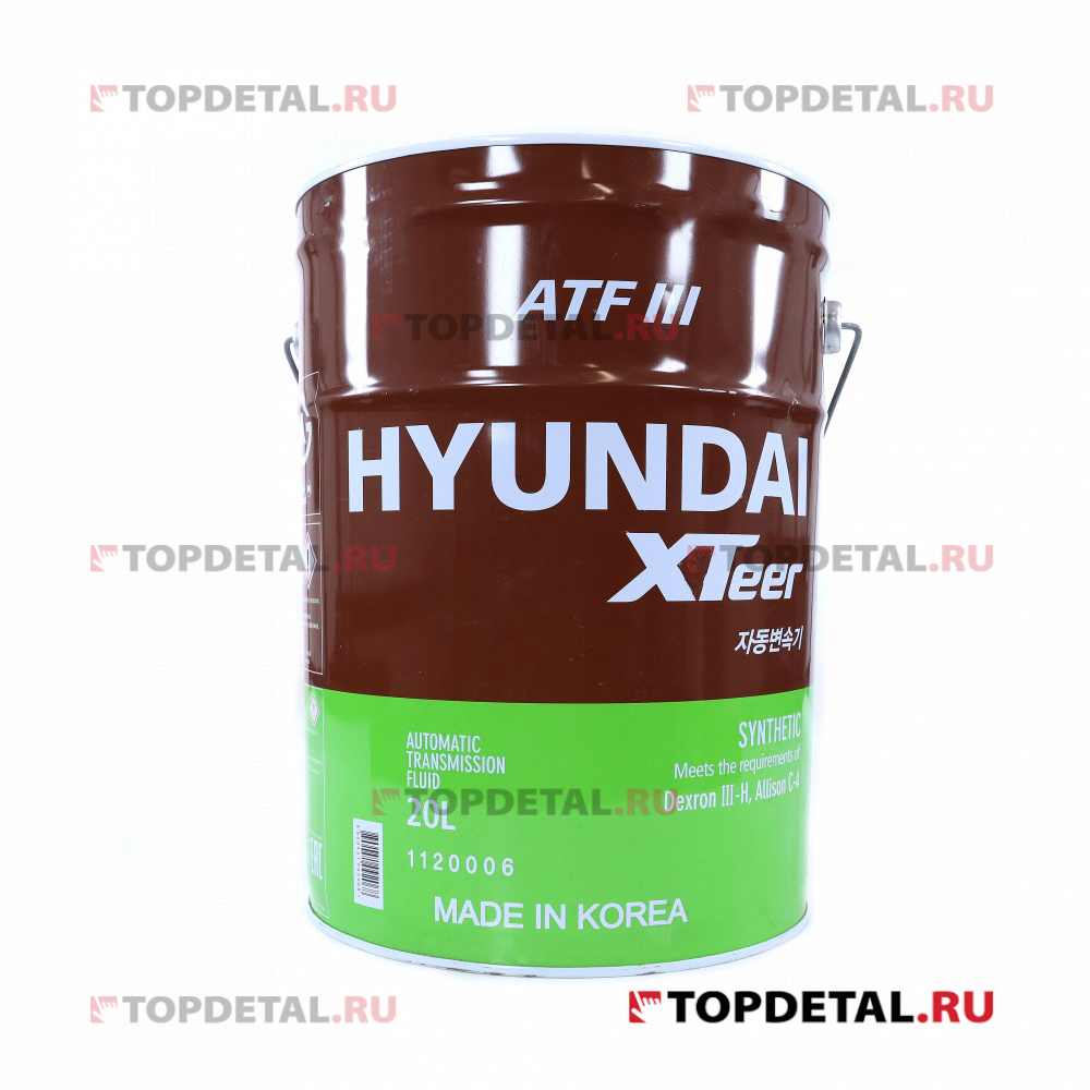 Масло HYUNDAI XTeer трансмиссионное ATF 3 20 л (синтетика)