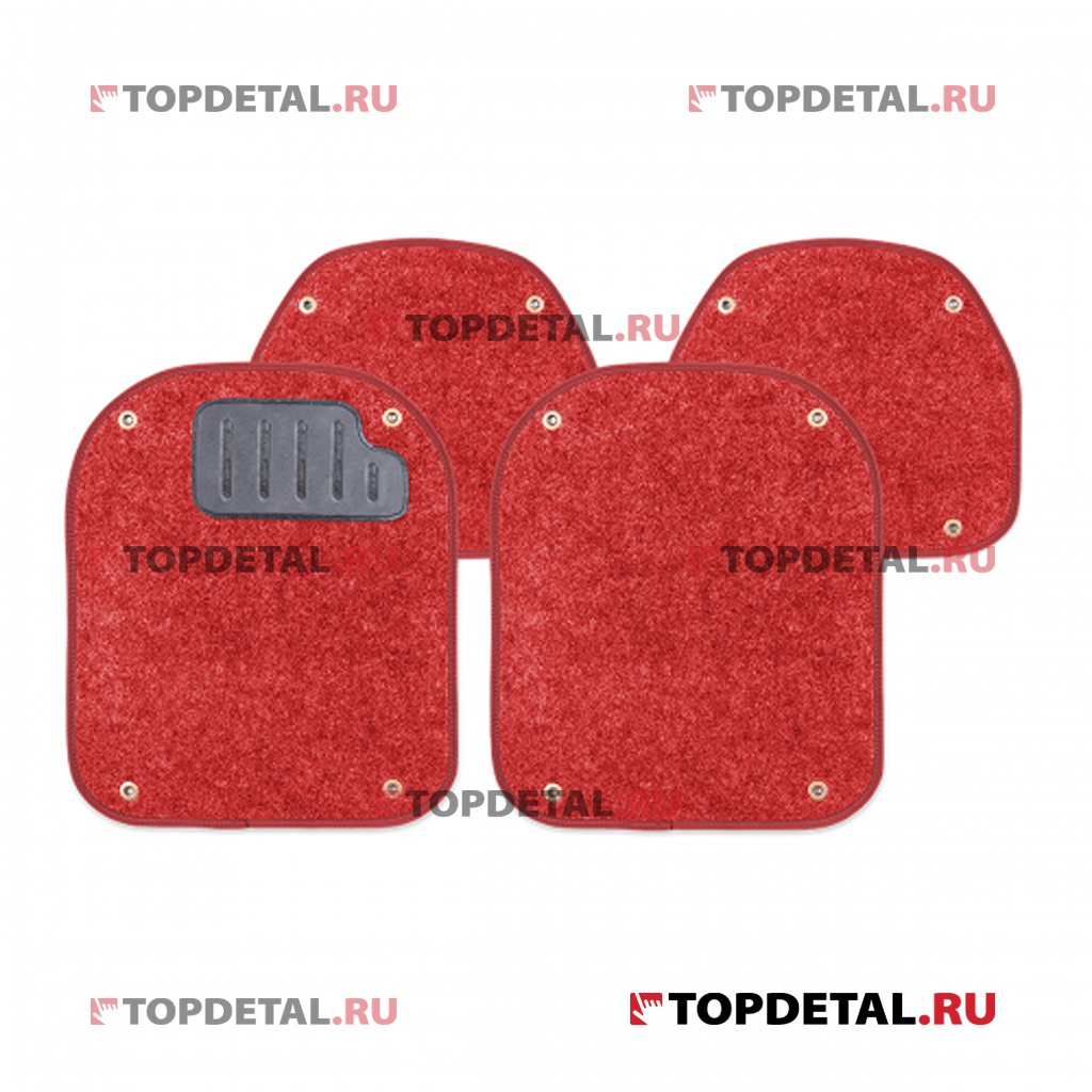 Вкладыши ковролиновые AUTOPROFI, для ковриков TER-500i (к-т 4 шт), красный
