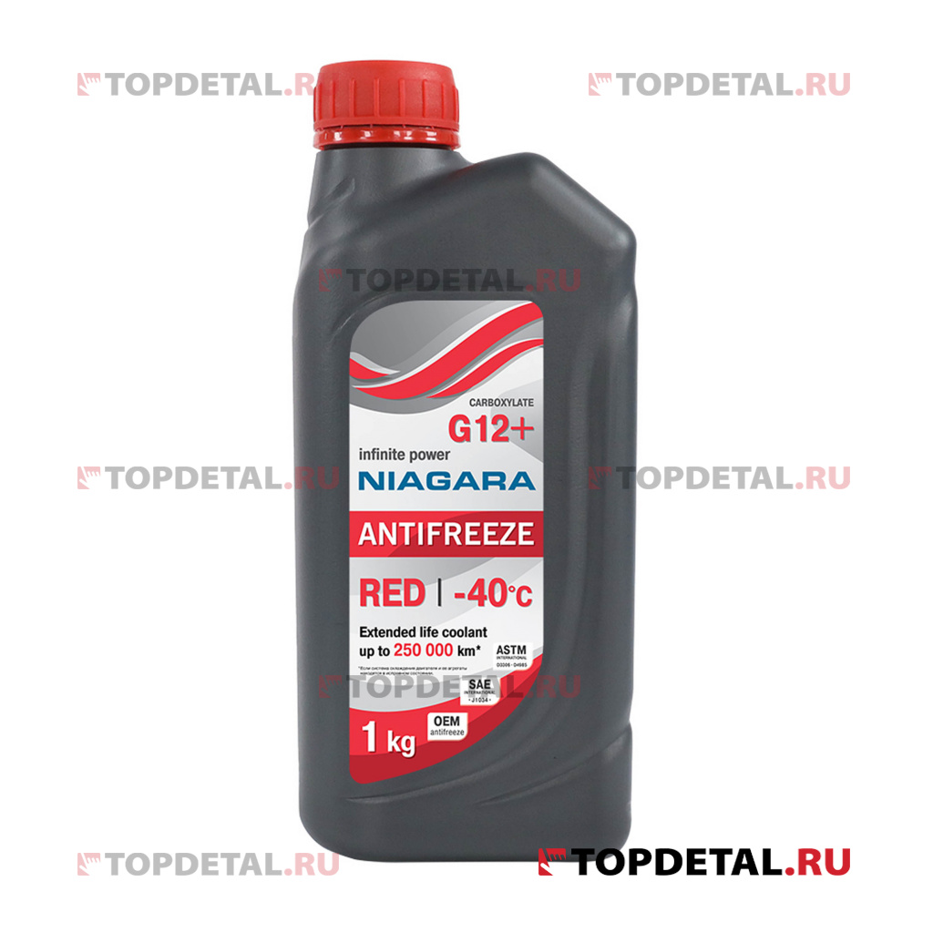 Жидкость охлаждающая "Антифриз" "Ниагара" G12+ (карбоксилатный)(красный) 1 кг