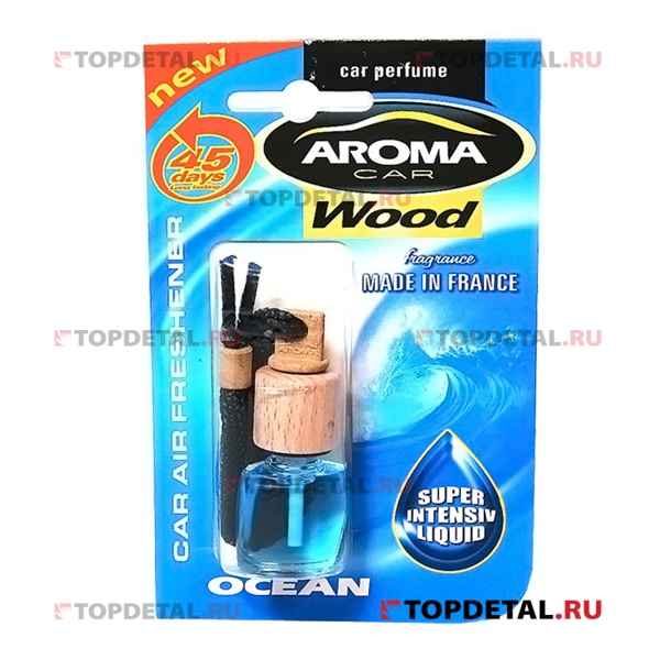 Ароматизатор Aroma Car Wood "Океан" флакон с деревянной крышкой