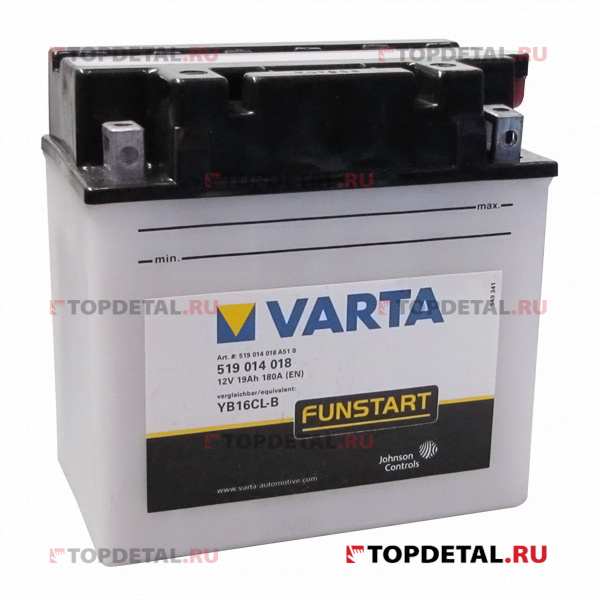 Аккумулятор 12СТ-19 VARTA Funstart Moto о.п. пуск.ток 180 А (176*101*176)